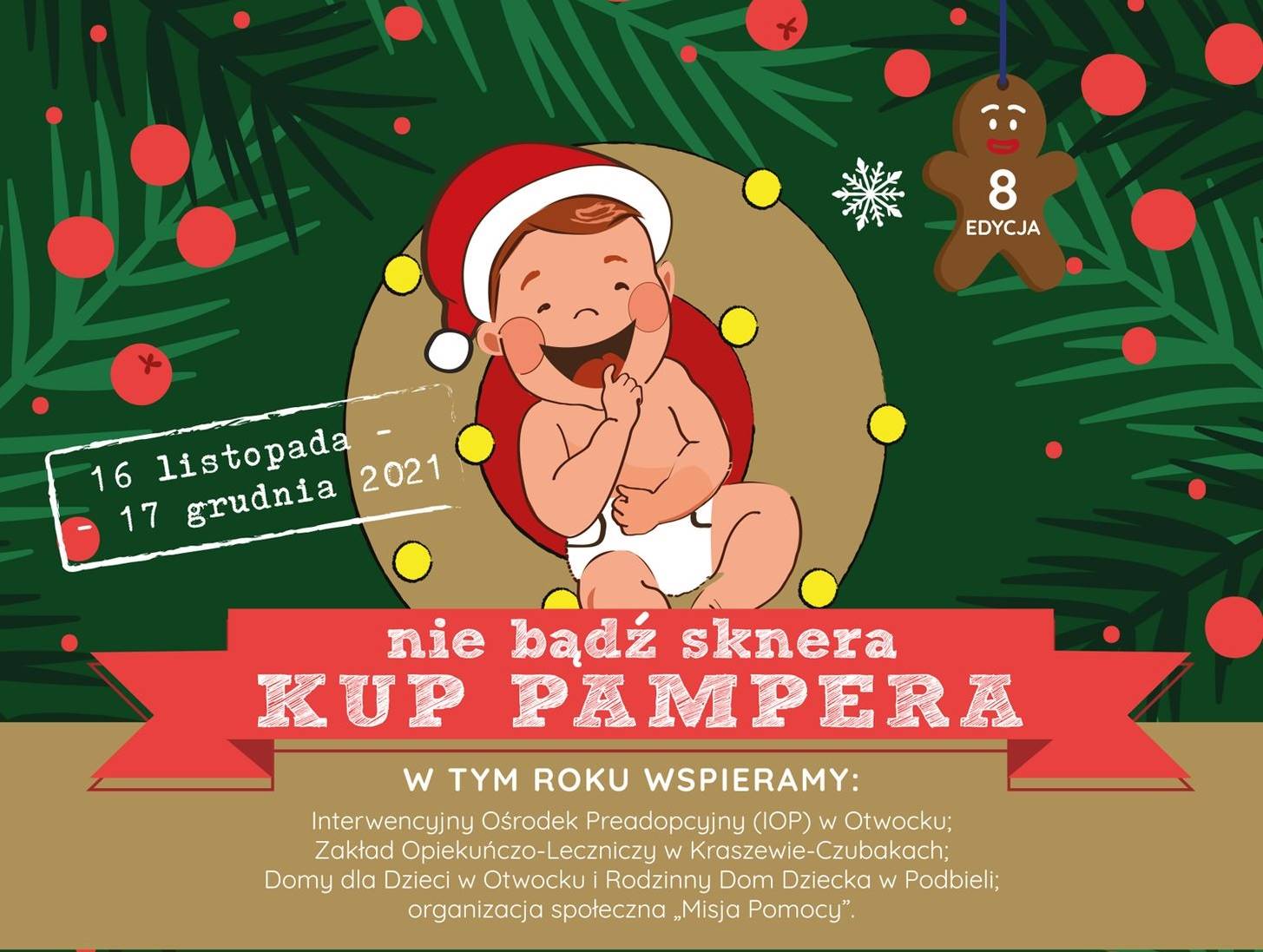 plakat akcji Nie bądź sknera kup pampera